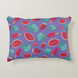 Popsicle, Cherry, aardbei en watermeloenen Accent Kussen