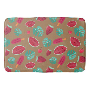 Popsicle, Cherry, aardbei en watermeloenen Badmat