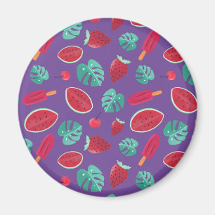 Popsicle, Cherry, aardbei en watermeloenen Magneet