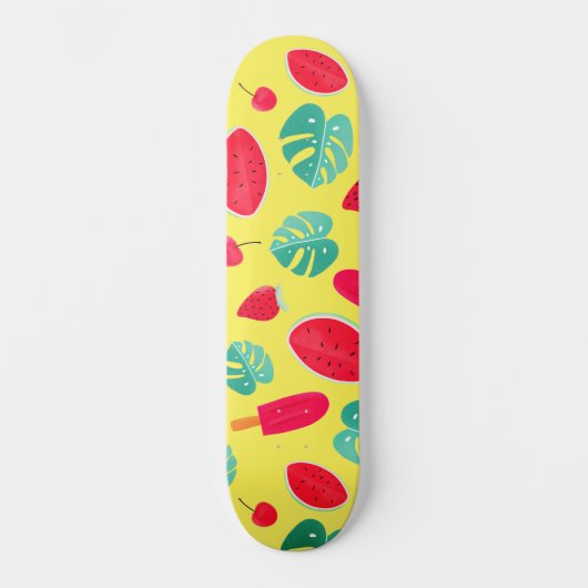Popsicle, Cherry, aardbei en watermeloenen Skateboard (Voorkant)