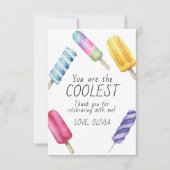 Popsicle d'anniversaire d'été aquarelle merci (Devant)