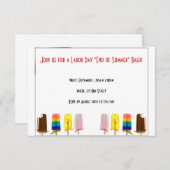 Popsicle Einde zomerdag uitnodiging (Voorkant / Achterkant)