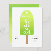 Popsicle Enfants École Classe Valentine Cartes (Devant / Derrière)