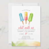 Popsicle été Anniversaire Fête Invitation (Devant)