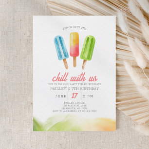 Popsicle été Anniversaire Fête Invitation