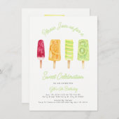Popsicle Été Anniversaire Invitations (Devant / Derrière)