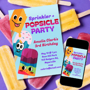 Popsicle Feest Verjaardag Kaart