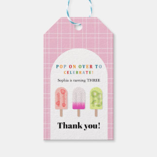 Popsicle Feestje Cadeaulabel