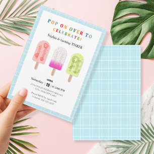 Popsicle Feestje Kaart