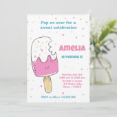 Popsicle Feestje kom eraan Kaart (Staand voorkant)