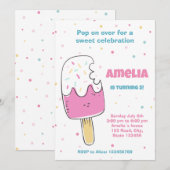 Popsicle Feestje kom eraan Kaart (Voorkant / Achterkant)