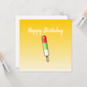 Popsicle Flat Verjaardagskaart Kaart (Voorkant / Achterkant in situ)