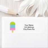 Popsicle glace lolly étiquettes d'adresse de retou (En situation)