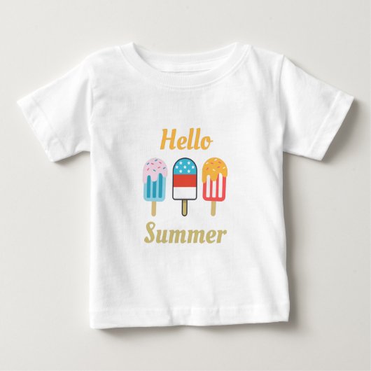 Popsicle Hallo Summer T-Shirt (Voorkant)