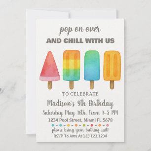 Popsicle Invitation d'anniversaire pour les enfant