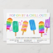 Popsicle Invitation été, fête d'été Voisinage (Devant)