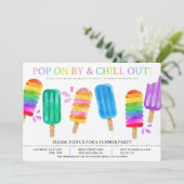 Popsicle Invitation été, fête d'été Voisinage (Debout devant)