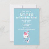 Popsicle joyeux Invitations d'anniversaire (Dos)