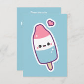 Popsicle joyeux Invitations d'anniversaire (Devant / Derrière)