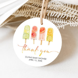 Popsicle Klaar om te Barsten Baby Shower Bedankjes Labels