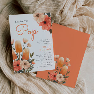 Popsicle klaar voor Pop Baby shower Invitation Kaart