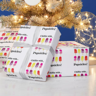 Popsicle Kleurrijke Verjaardagsfeestje in de Zomer Cadeaupapier