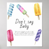 Popsicle - N'écrivez pas bébé Affiche (Devant)