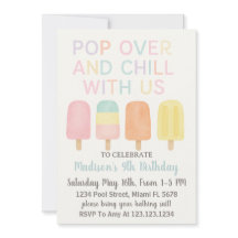 Popsicle Party Kids verjaardagsuitnodiging