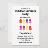 Popsicle Plezier Kleurrijk Buiten Zomerfeest Kaart (Voorkant)