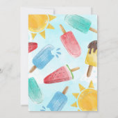 Popsicle Pop op over Baby shower uitnodiging (Achterkant)