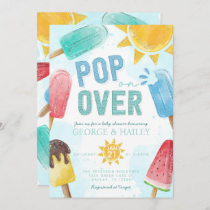 Popsicle Pop op over Baby shower uitnodiging