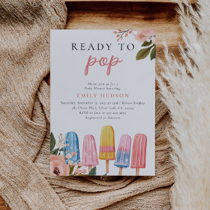 Popsicle Prêt à pop Baby shower Invitation