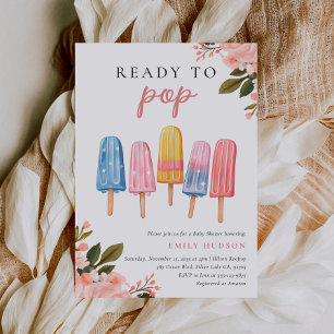 Popsicle Prêt à pop Baby shower Invitation