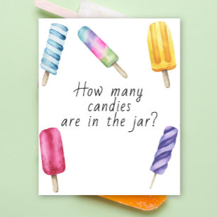 Popsicle - raad hoeveel snoepjes er in de pot zitt poster
