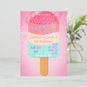 Popsicle Summer Bash Verjaardag Uitnodiging (Staand voorkant)