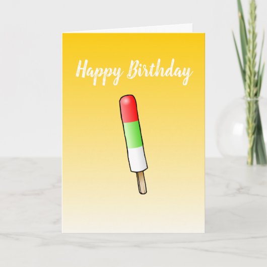 Popsicle sur la carte d'anniversaire de voeux plié (Devant)