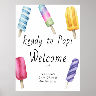 Popsicle Welkom baby shower feest foam board Poster