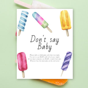 Popsicle - Zeg geen baby-Poster Poster