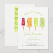 Popsicle Zomer Verjaardagsfeest Uitnodigingen (Voorkant / Achterkant)