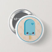 Popsicles Aqua Blue Kawaii Buttonnen Ronde Button 5,7 Cm (Voorkant /achterkant)