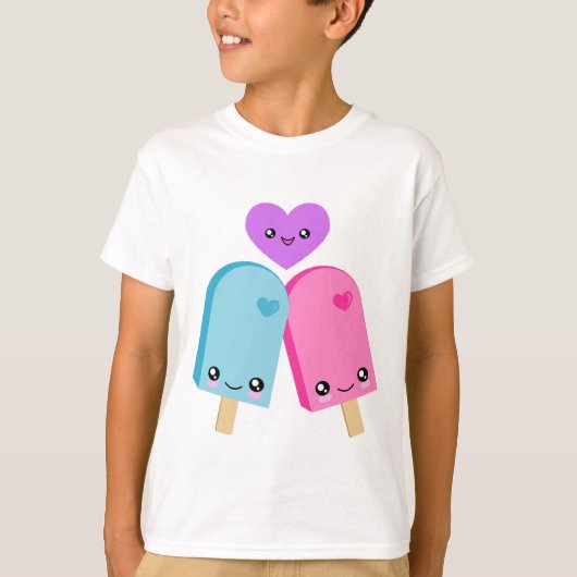  Popsicles BFF Kawaii T-Shirt (Voorkant)