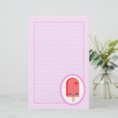  popsicles Cherry Fruit Kawaii Stationery Briefpapier (Staand voorkant)