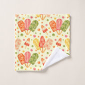 Popsicles colorés d'aquarelle (Gant de toilette)