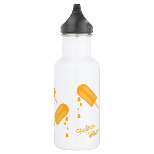 Popsicles Cute Kids Bouteille d'eau avec nom (Droite)