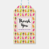 Popsicles en Ice Cream Bedankt voor je Coo Cadeaulabel (Voorkant)