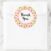 Popsicles en Ice Cream Zomerpatroon Dank u Ronde Sticker (Tas)