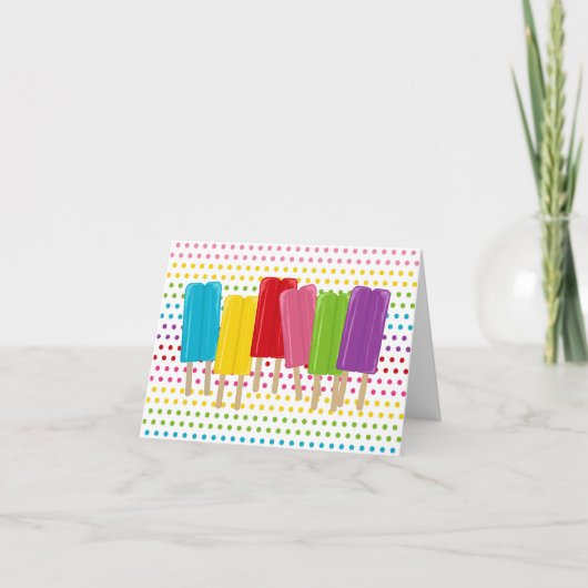 Popsicles et cartes pour notes de pois (Devant)
