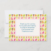 Popsicles et crème glacée Motif d'été Merci (Dos)