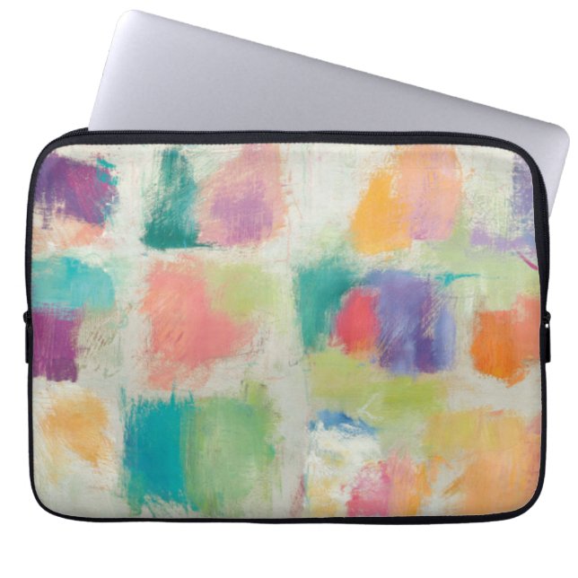 Popsicles Horizontale Steene Abstracte Druk Laptop Sleeve (Voorkant)
