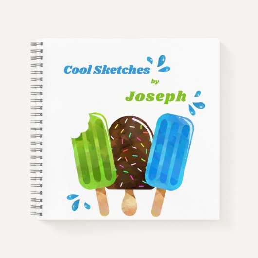 Popsicles Ice Cream Lolly Custom Sketchbook Notitieboek (Voorkant)